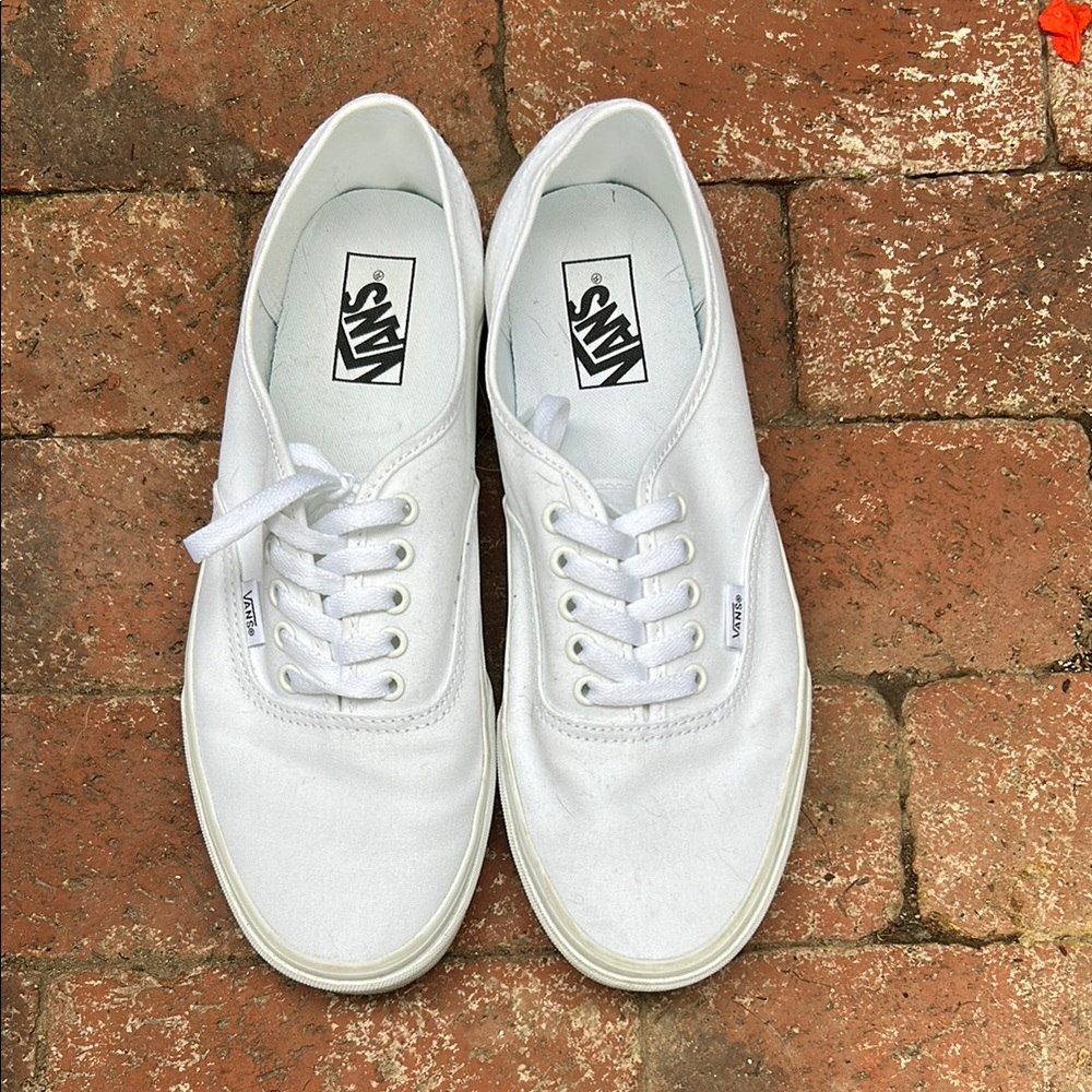 Vans Crisp White Lace-Up Sneakers